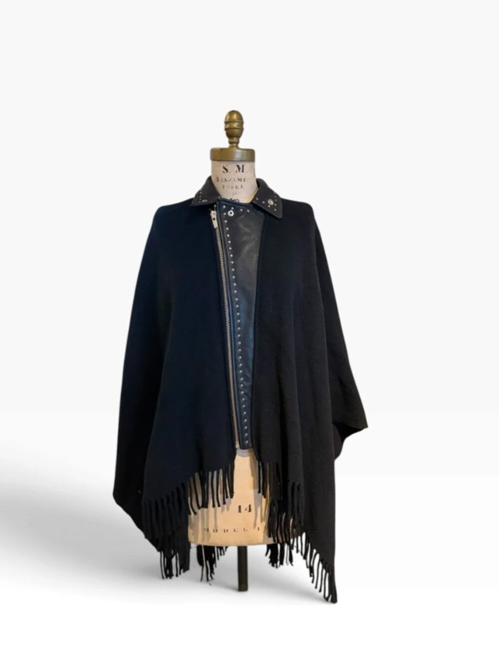 The Kooples Black Poncho, OSFM
